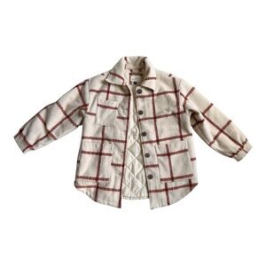 Oversized Plaid Button-Up Shacket (Checkered Pattern Flannel Jacket)